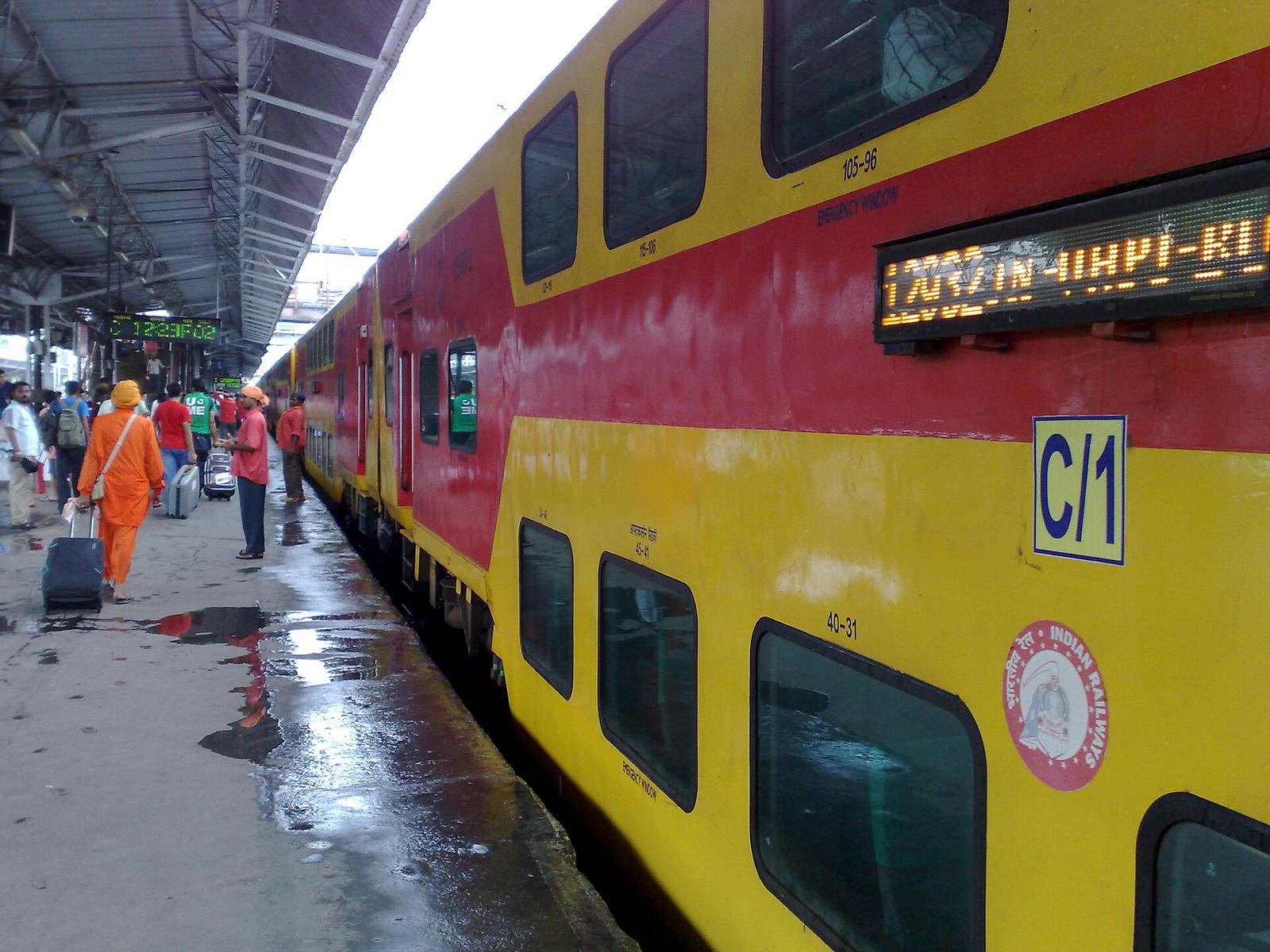 12932 Ahmedabad Double Decker at Borivali station