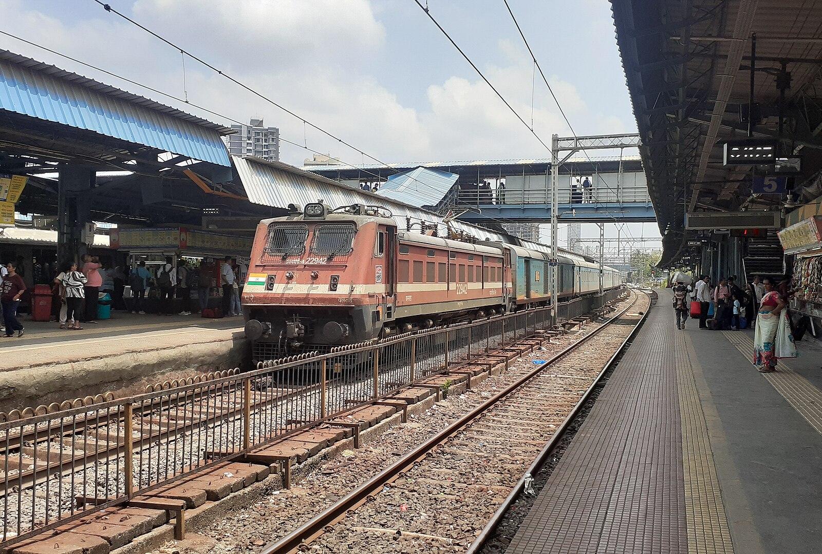 An Express Train arriving at Borivali station