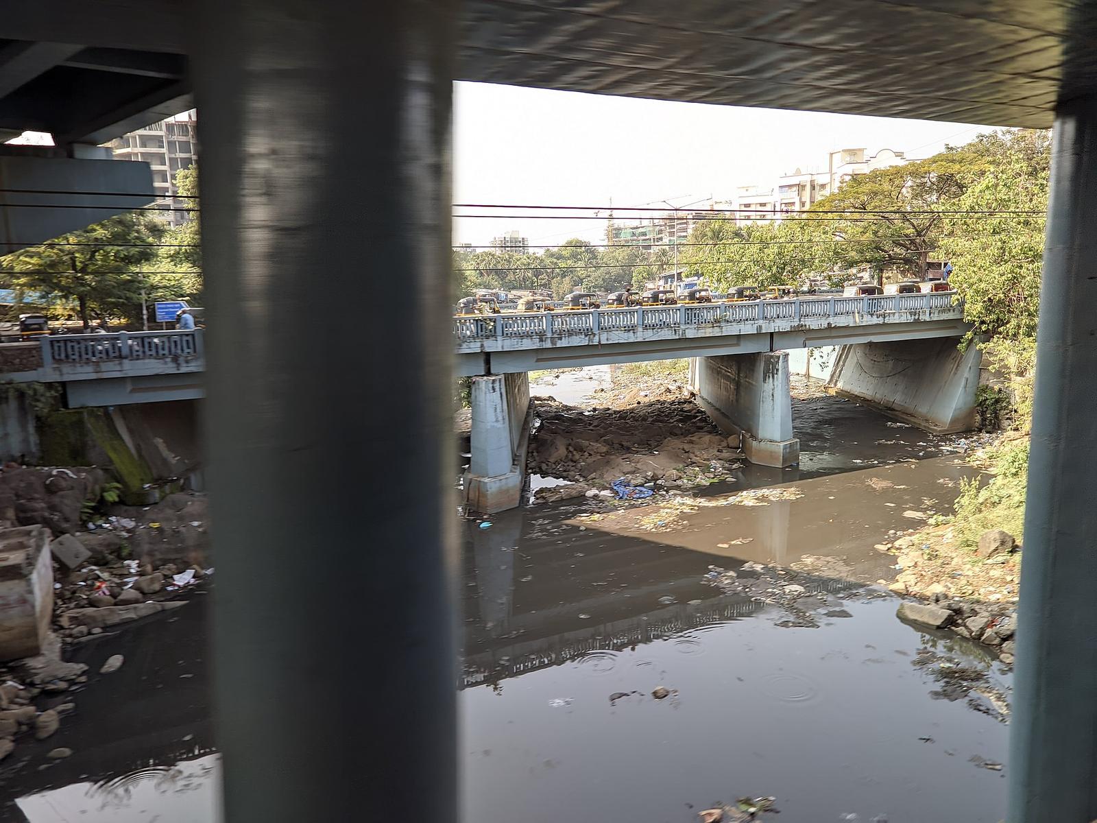 Dahisar river as seen from local train
