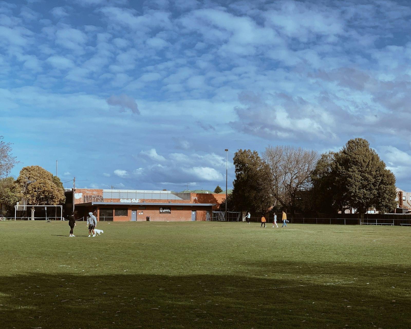 People Standing on Green Grass Field near Brown Building under White Clouds and Blue Sky during DMPgFYN IAU